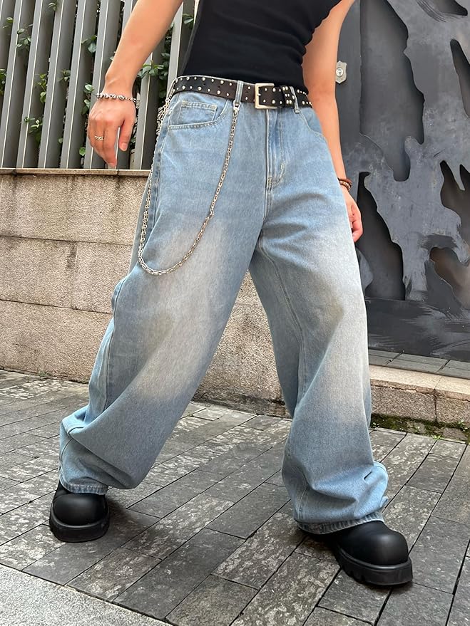 Light Wash Baggy Jeans